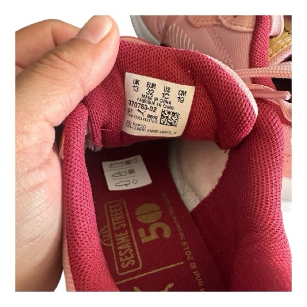 Puma Pink and Burgundy Kids Sneakers - Picture 7 of 7